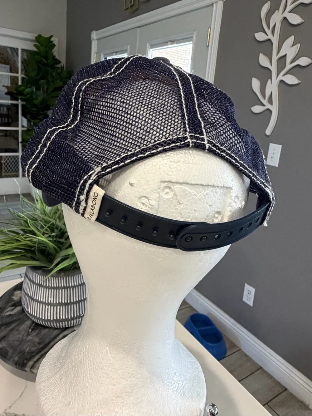 Billabong Navy and Cream Mesh Trucker Hat